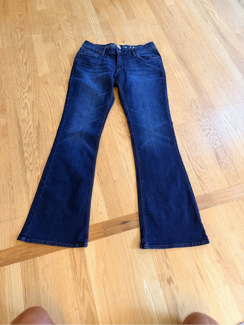 Ladies Size 10L "Sonoma" Life+ Style Dark Blue Flare Jeans GUC
